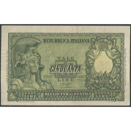 Italia 50 Liras 31 Dic 1951 P91a