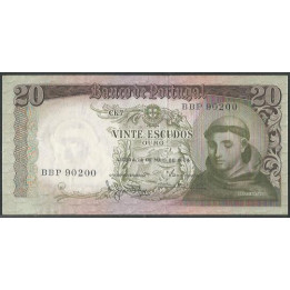 Portugal 20 Escudos 26 May 1964 P167a3