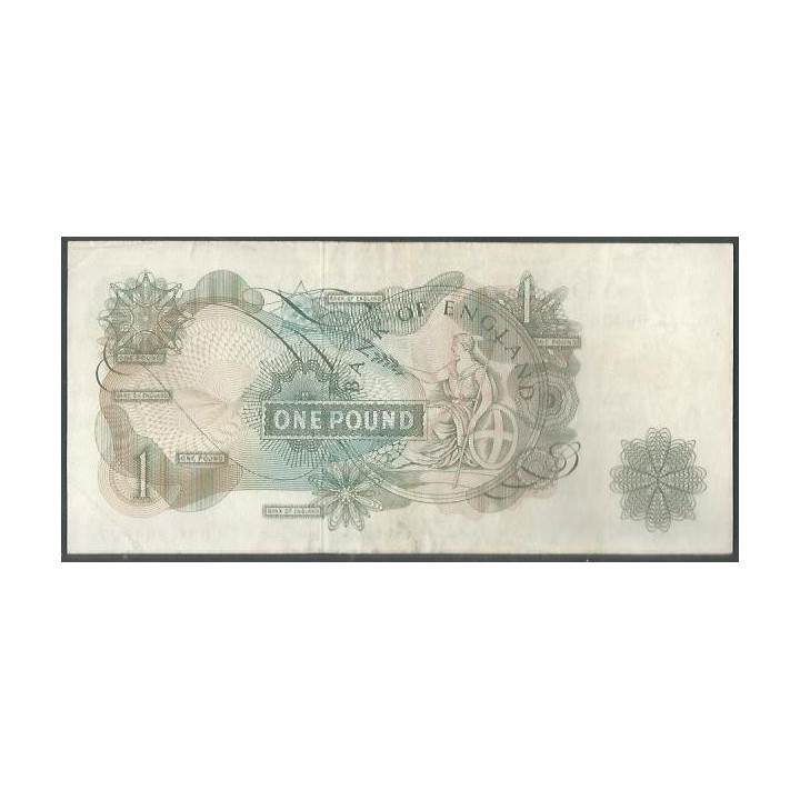 Inglaterra 1 Pound ND1962-66 P374c reverso