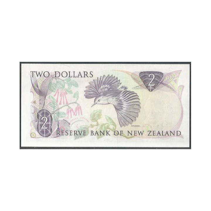 Nueva Zelanda 2 Dollars ND1989-92 P170c reverso