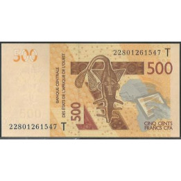 Togo 500 Francs 2022 P819Tk