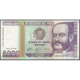 Peru 5.000 Intis 28 Jun 1988 P137