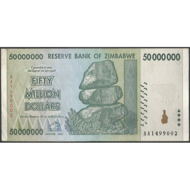 Zimbabwe 50.000.000 Dollars 2008 P79