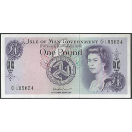 Isla de Man 1 Pound ND1972 Firma 4 P29d