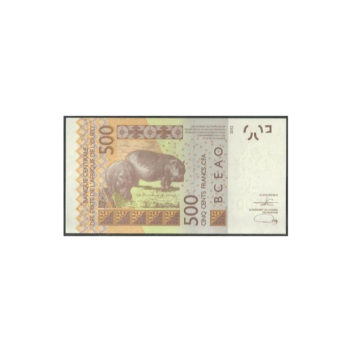 Niger 500 Francs 2022 P619Hk reverso