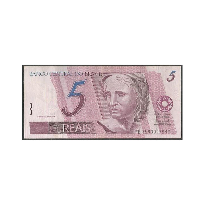 Brasil 5 Reales ND1997- Firma 40 P244Af