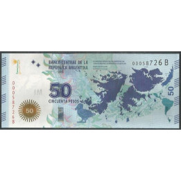 Argentina 50 Pesos 2015 Serie B P362b