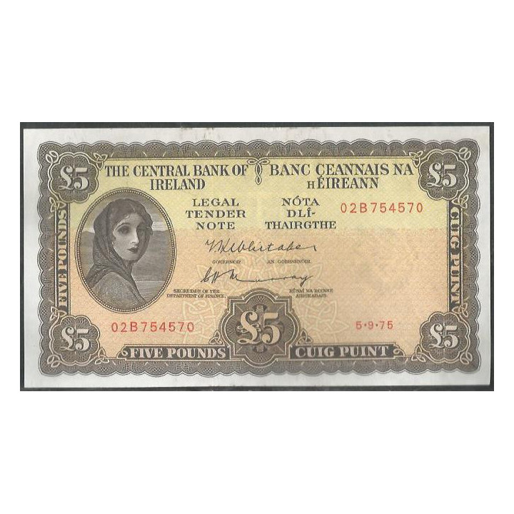 Irlanda 5 Pounds 5 Sep 1975 P65c
