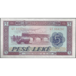 Albania 5 Leke 1976 P42a