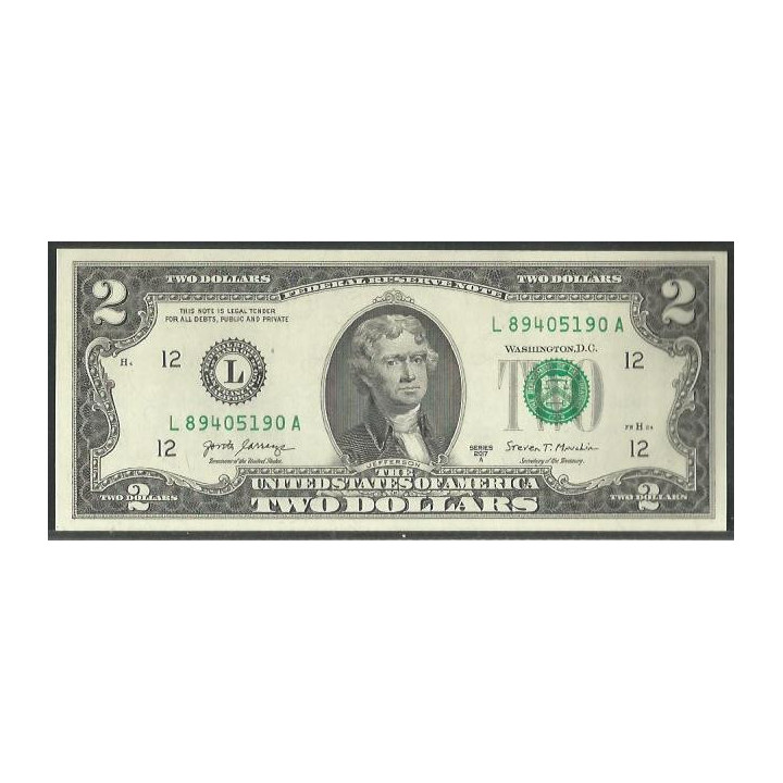 Estados Unidos 2 Dollars 2017 L P545