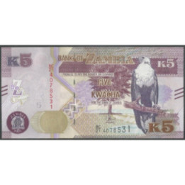 Zambia 5 Kwacha 2021 P57d