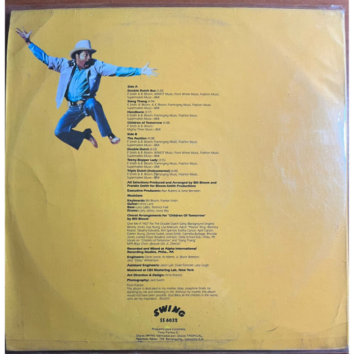 Frankie Smith - Children Of Tomorrow USA 1981 reverso