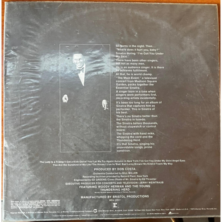 Frank Sinatra - The Main Event- Colombia 1974 reverso