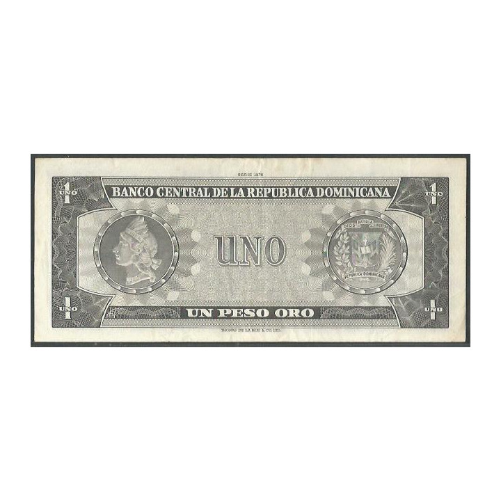 Rep. Dominicana 1 Peso 1976 P108a reverso