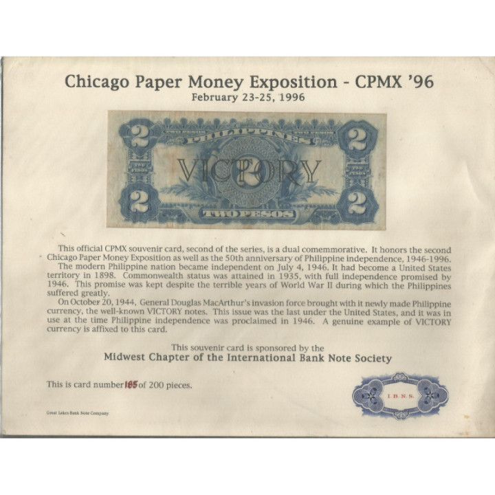CPMX - Filipinas 2 Pesos ND1944 "Victory" P95 CPMX 96