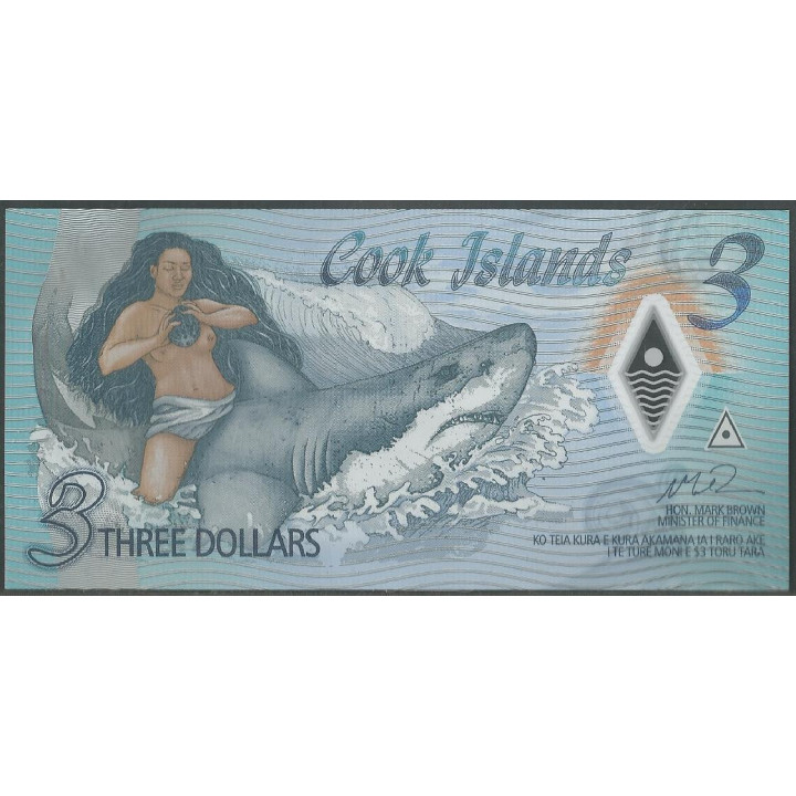 Islas Cook 3 Dollars ND2021 P11