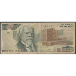 Mexico 2.000 Pesos 28 Mar 1989 Serie DZ P86c