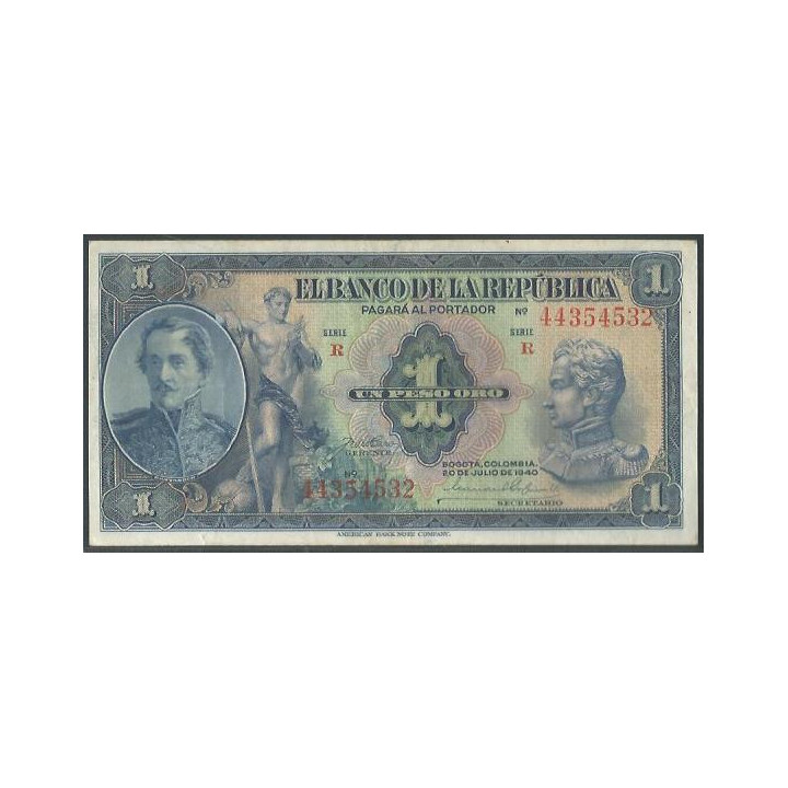 Billete de 1 Peso 20 jul 1940 BGW021
