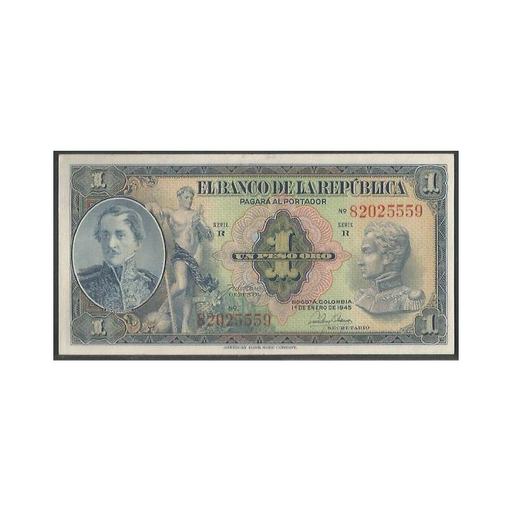 Billete de 1 Peso 1 Ene 1945 BGW027