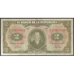 Billete de 2 Pesos 1 Ene 1945 BGW088