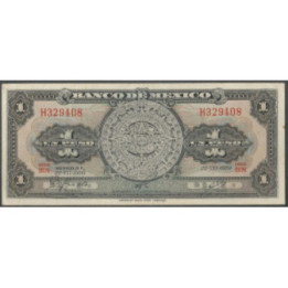 Mexico 1 Peso 22 Jul 1970 Serie BIN P59l