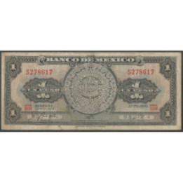 Mexico 1 Peso 22 Jul 1970 Serie BIM P59l