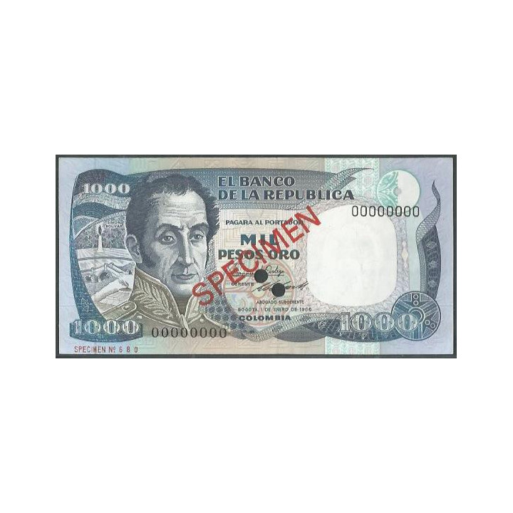 Billete de 1.000 Pesos 1 Ene 1986 "Specimen" BGW415s