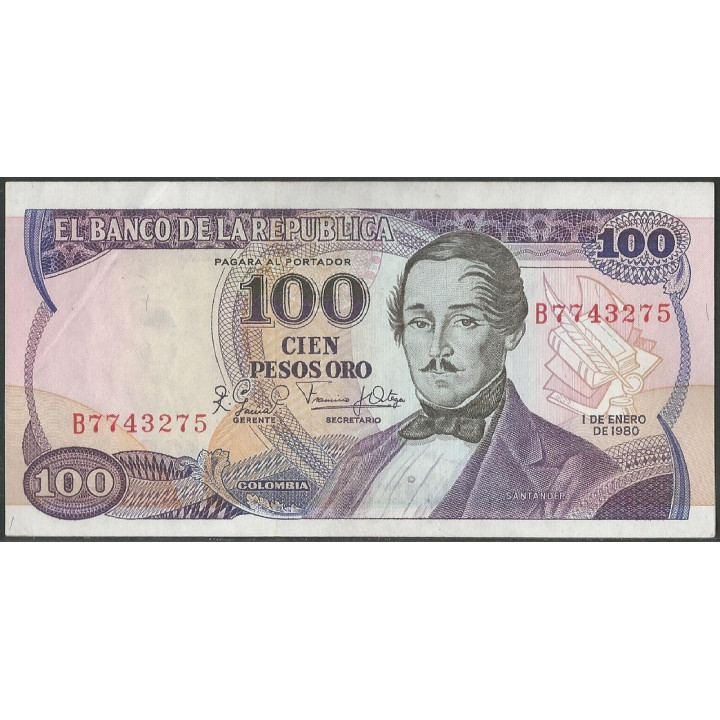 Billete de 100 Pesos 1 Ene 1980 Serie B BGW313