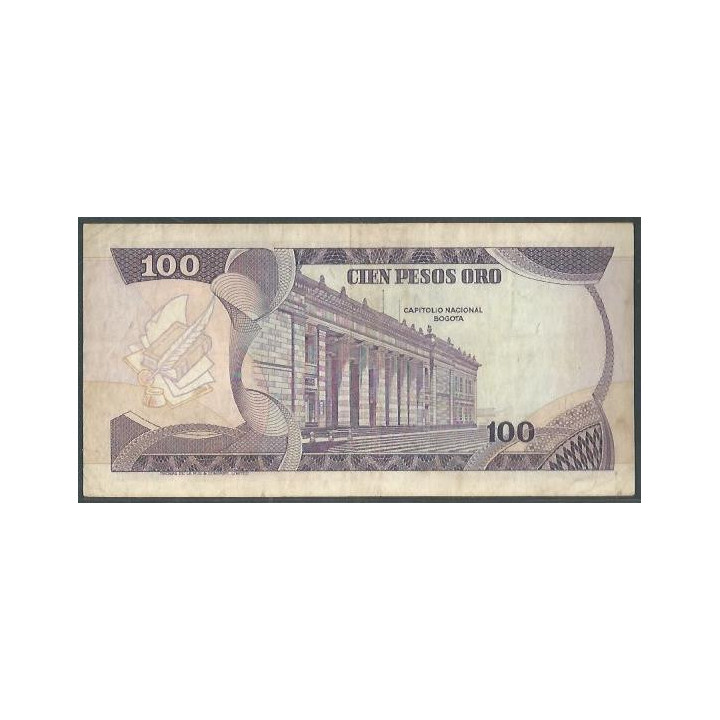 Billete de 100 Pesos 1 Ene 1980 Serie C BGW314 reverso