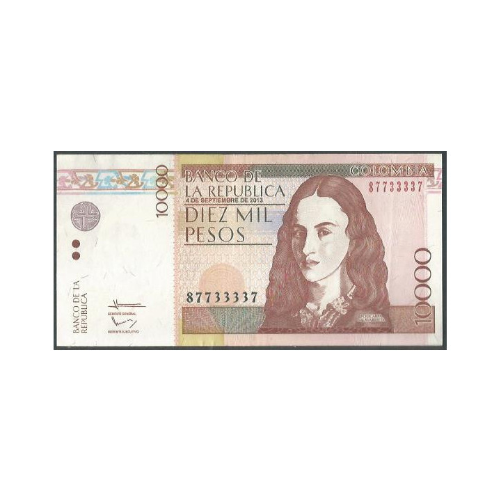 Billete de 10.000 Pesos 4 Sep 2013 BGW643