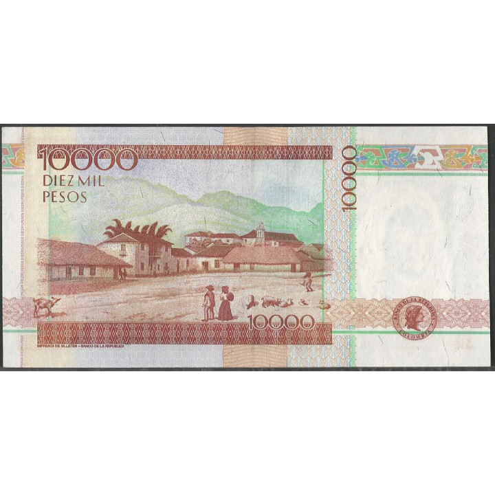 Billete de 10.000 Pesos 4 Sep 2013 BGW643 reverso