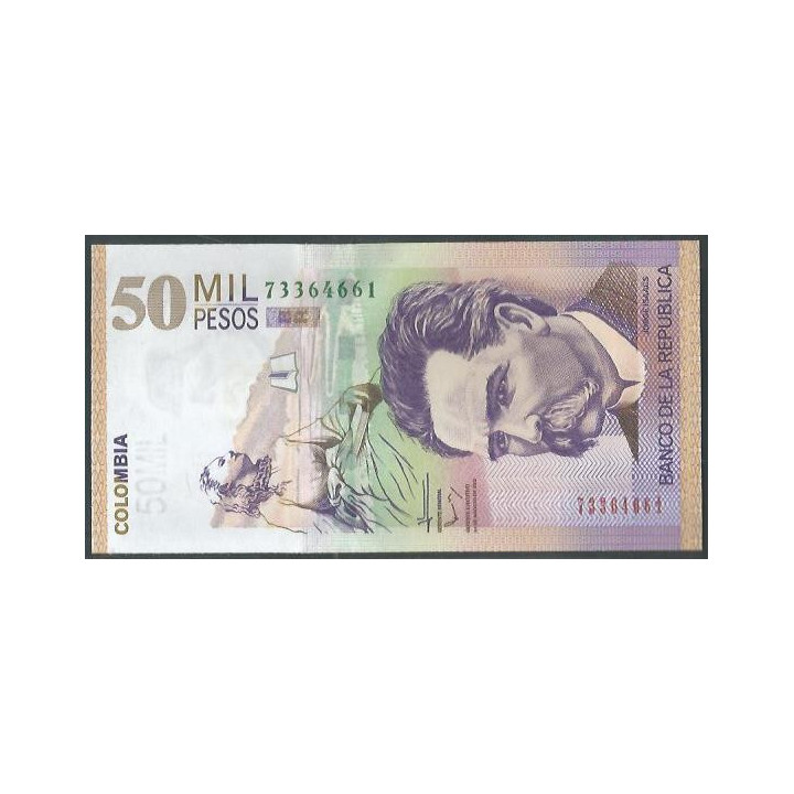 Billete de 50.000 Pesos 24 Ago 2012 BGW822