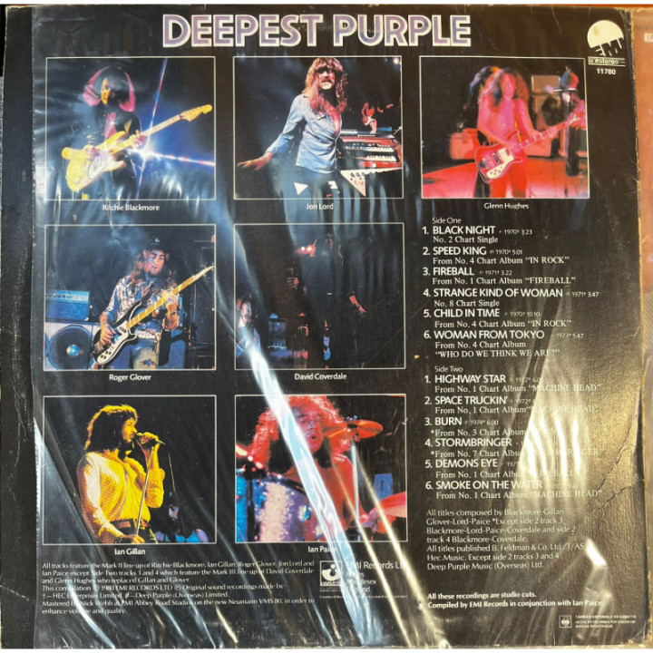 Deep Purple - Deepest Purple - Colombia reverso
