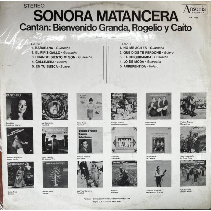 Sonora Matancera - En tu Busca - Colombia reverso