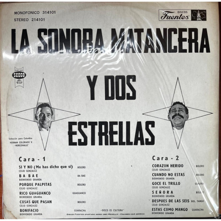 Sonora Matancera - Dos Estrella - Colombia reverso