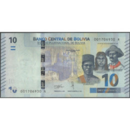 Bolivia 10 Bolivianos L 28 Nov 1986 Serie A P248a