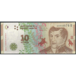 Argentina 10 Pesos ND2016 Serie B P360