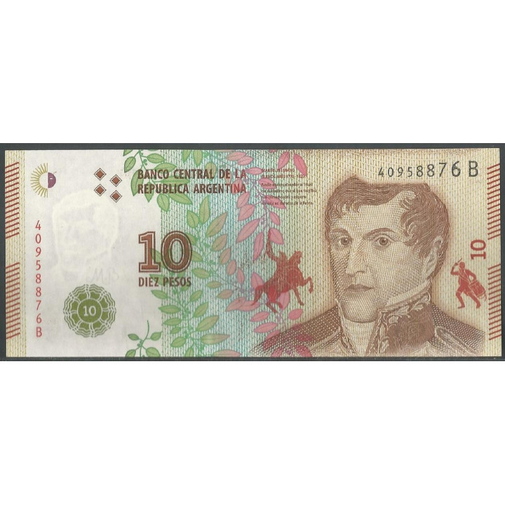Argentina 10 Pesos ND2016 Serie B P360