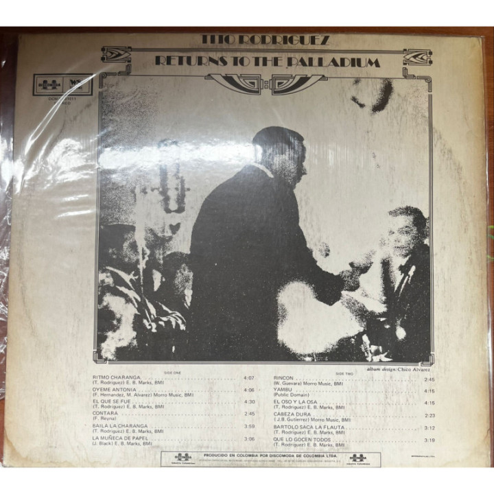 Tito Rodriguez - Returns to the Palladium - Colombia reverso