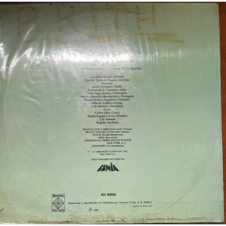 Sonora Matancera- Ismael Miranda - Colombia reverso