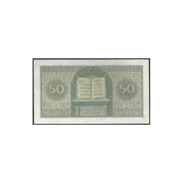 Argentina 50 Centavos ND1951-56 Serie B P261 reverso