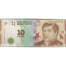 Argentina 10 Pesos ND2016 Serie A P360