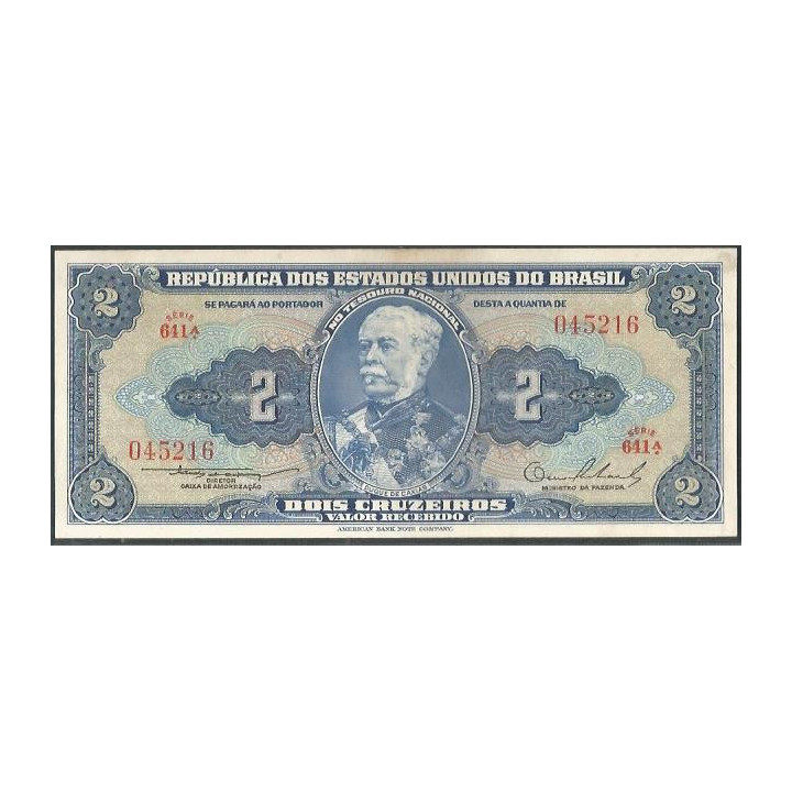 Brasil 2 Cruzeiros ND1954-8 Firma 2 P151a