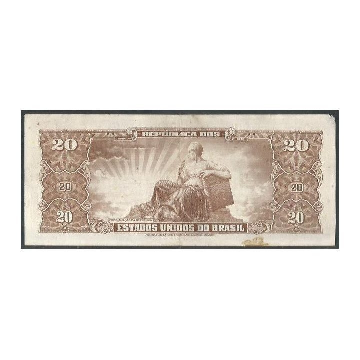 Brasil 20 Cruzeiros ND1962 Firma 11 P178 reverso