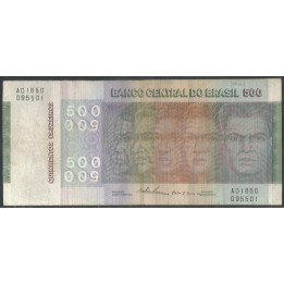 Brasil 500 Cruzeiros 1974 Firma 18 P196b