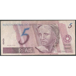 Brasil 5 Reales ND1997- Firma 39 P244Ad