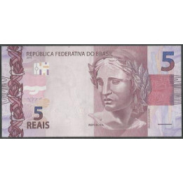 Brasil 5 Reales 2010 E P253d