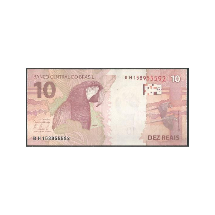 Brasil 10 Reales 2010 B P254a reverso