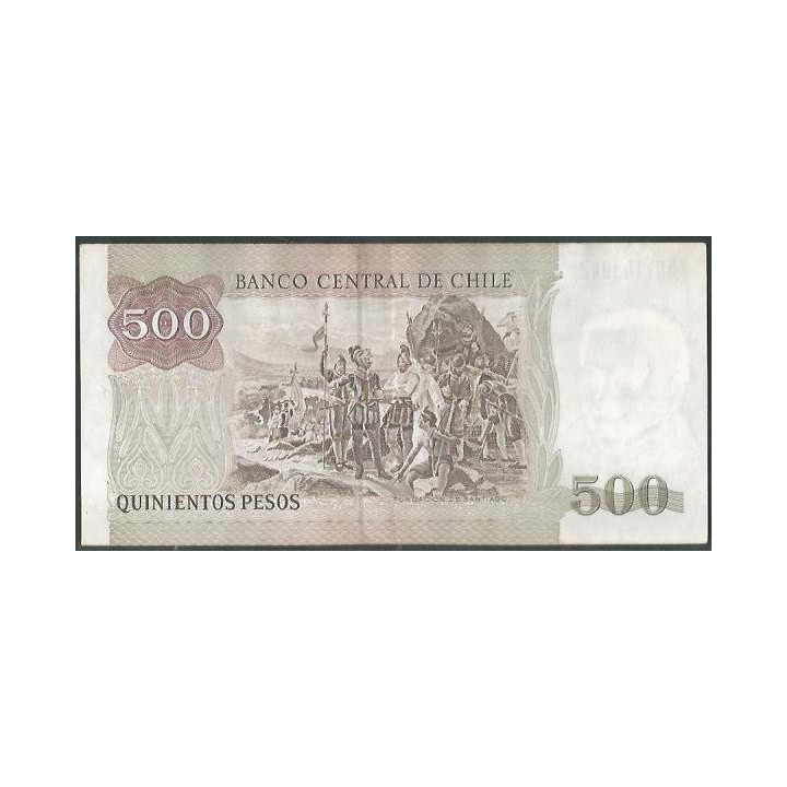 Chile 500 Pesos 2000 P153e reverso