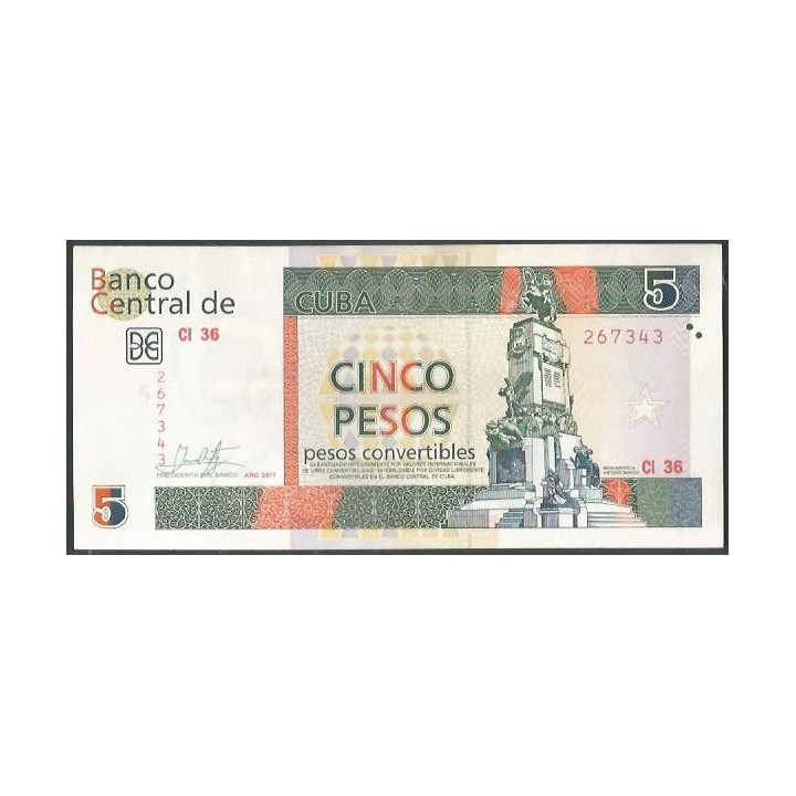Cuba 5 Pesos Convertibles 2017 PFX48g